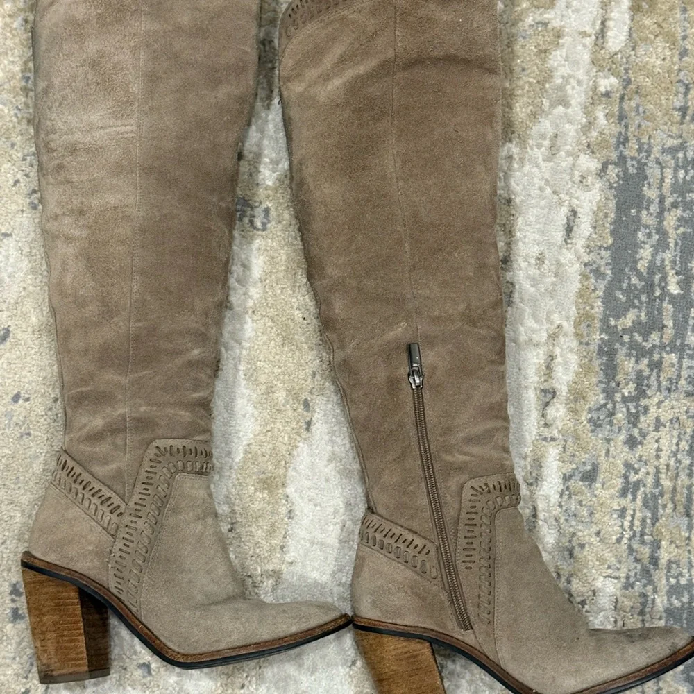 Vince Camuto Taupe Over the Knee Boots